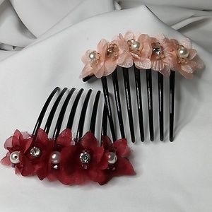 2pcs hair clip combs